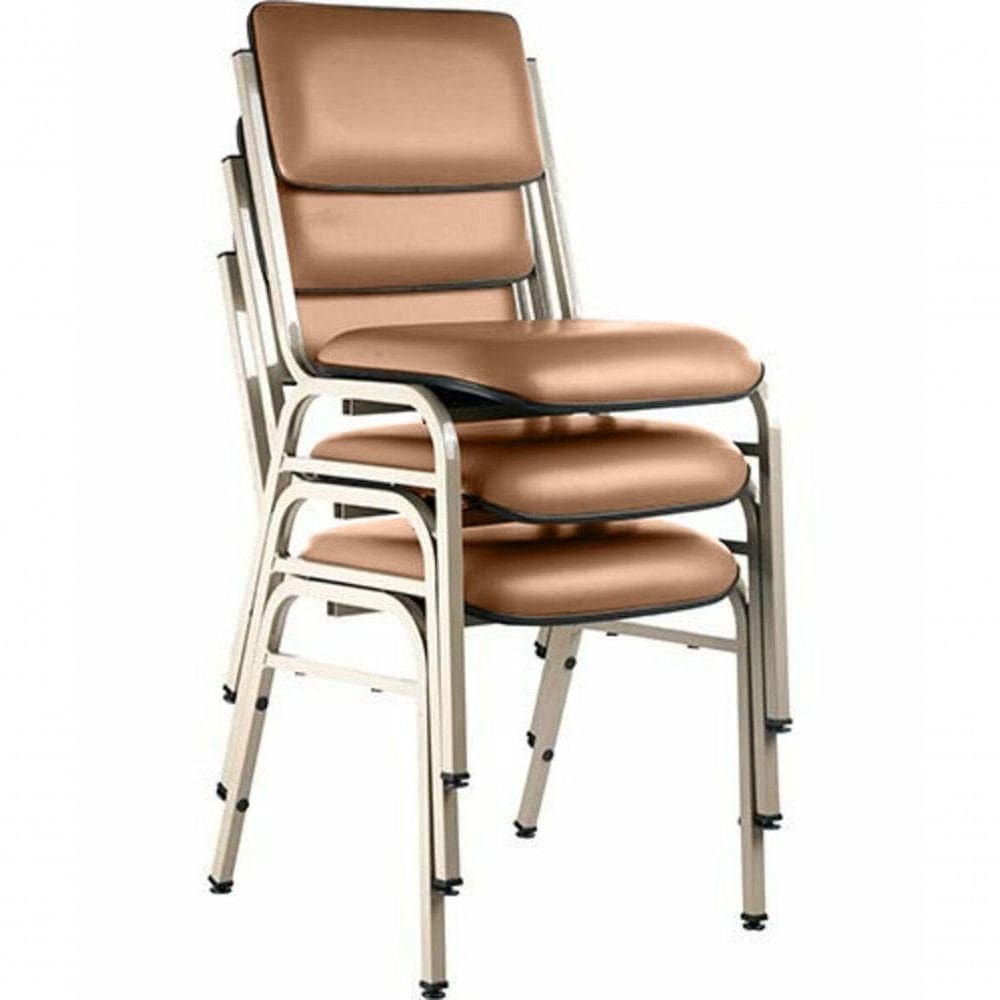 Kit Com 3 Cadeiras Para Auditórios Linha Hotel Smart Marrom
