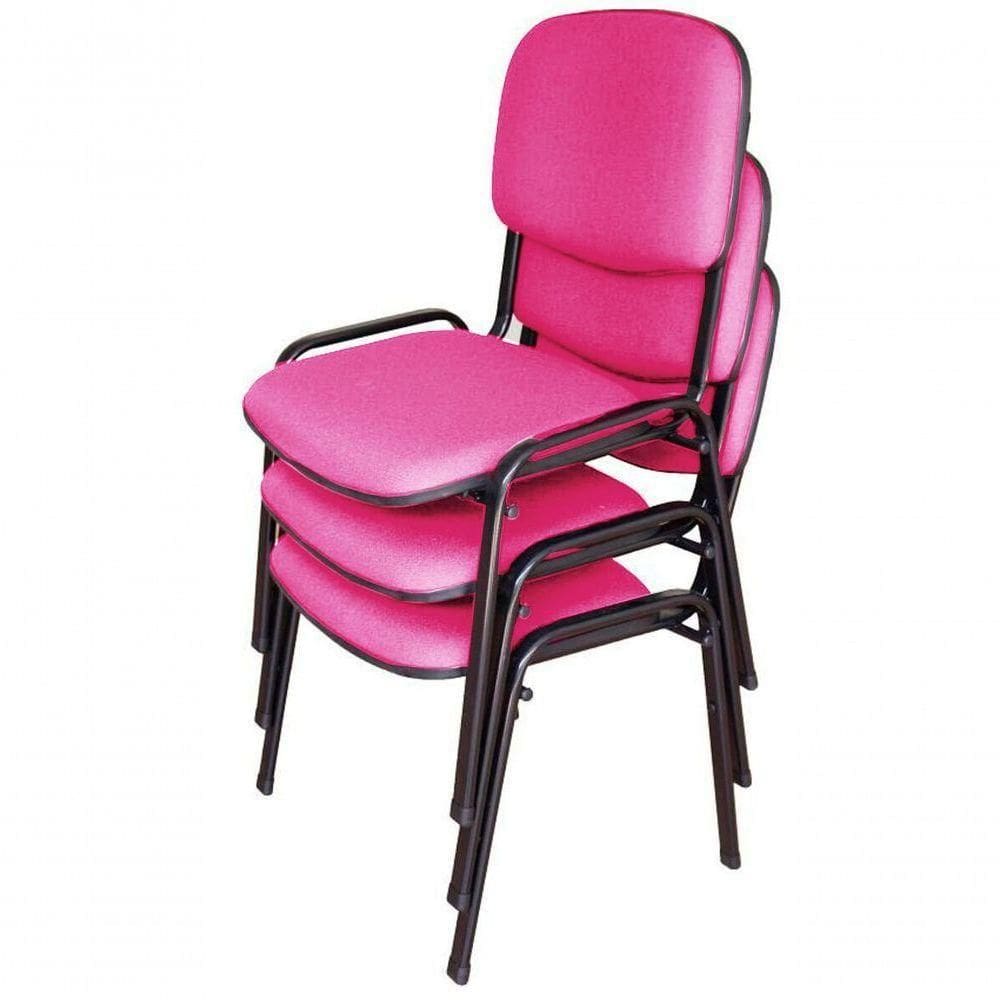 03 Cadeiras Para Auditórios Linha Hotel Auditório Rosa