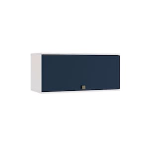 Armário Aéreo Celeste Kappesberg 100% Mdf 1 Porta Basculante Branco/azul 80cm