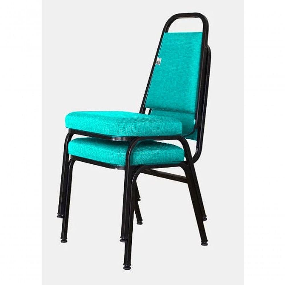 02 Cadeiras Empilhável Para Hotelaria Linha Hotel Jersey Verde