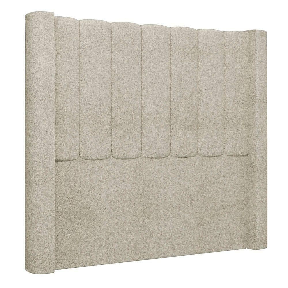Cabeceira Casal Queen Cama Box 160cm Claire I02 Bouclê Bege Mpozenato