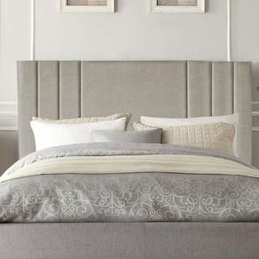 Cabeceira Estofada Grécia 140cm Casal Para Cama Box Quarto Linho Bege - Gat Magazine