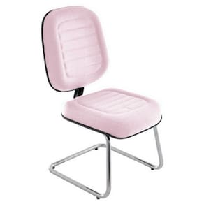 Cadeira Diretor Para Escritório Cromada Linha Blenda Rosa