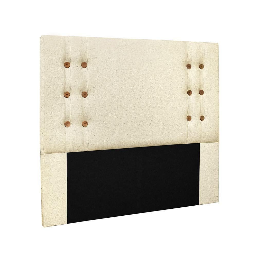 Cabeceira Cama Box Casal 140 Cm Genova Linho S04 - D`rossi Cor Perola