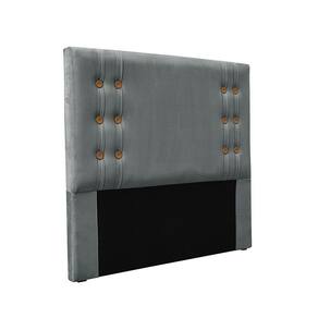 Cabeceira Cama Box Solteiro 90 Cm Gênova Veludo S04 - D`rossi Cor Cinza