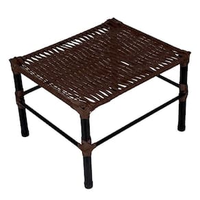 Mesa De Centro Para área Externa Retangular Bela Em Fibra Sintética 60cm Acesse Móveis Tabaco