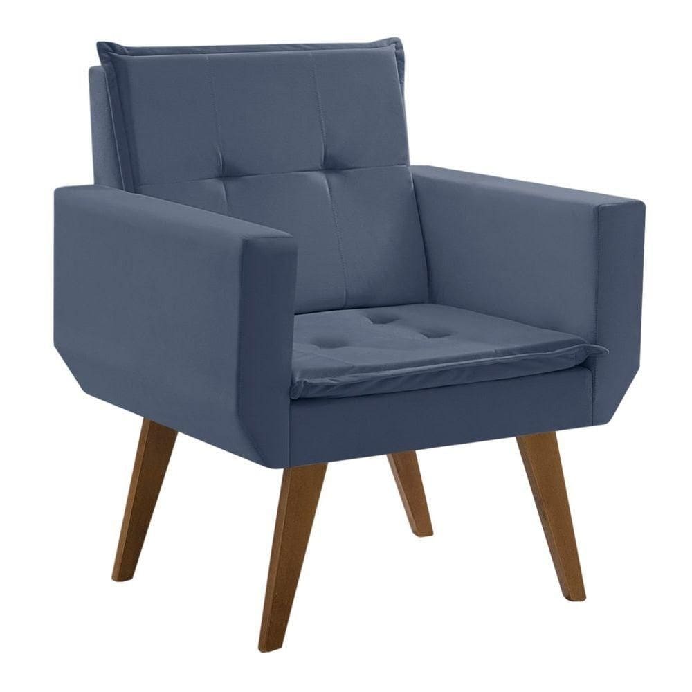 Poltrona Decorativa Taurus 1 Lugar Base Palito Tecido