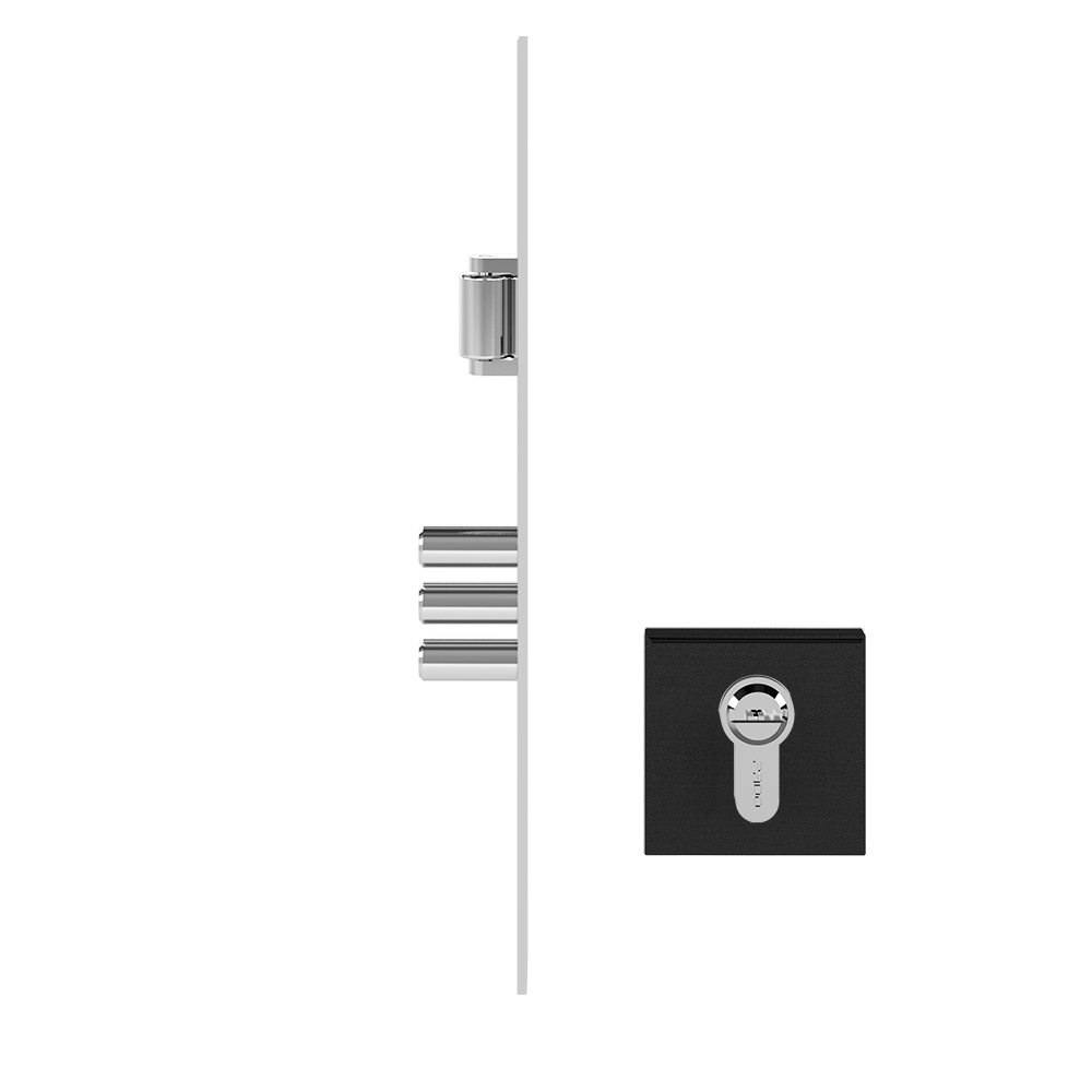 Fechadura Rolete Magnético 3 Pinos - Multponto Euro 100mm Pado Preto