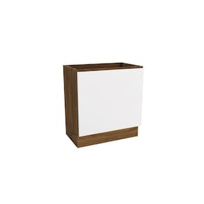 Balcão Para Forno De Embutir Celeste Kappesberg 100% Mdf Nogueira/branco 80cm