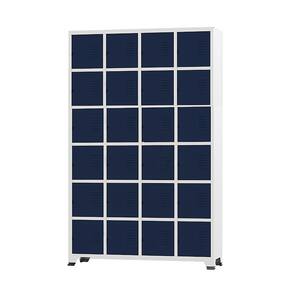 Armário Roupeiro De Aço 24 Portas Para Vestiário Academia Locker Azul Marinho com Chave