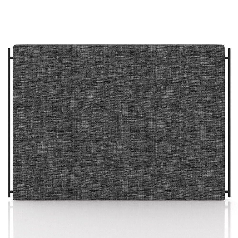 Cabeceira Cama Box Casal 140cm Oscar P02 Linho Cinza Escuro - Mpozenato
