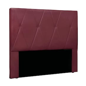 Cabeceira Cama Box Queen 160 Cm Aquilla Veludo S04 - D`rossi Cor Vinho