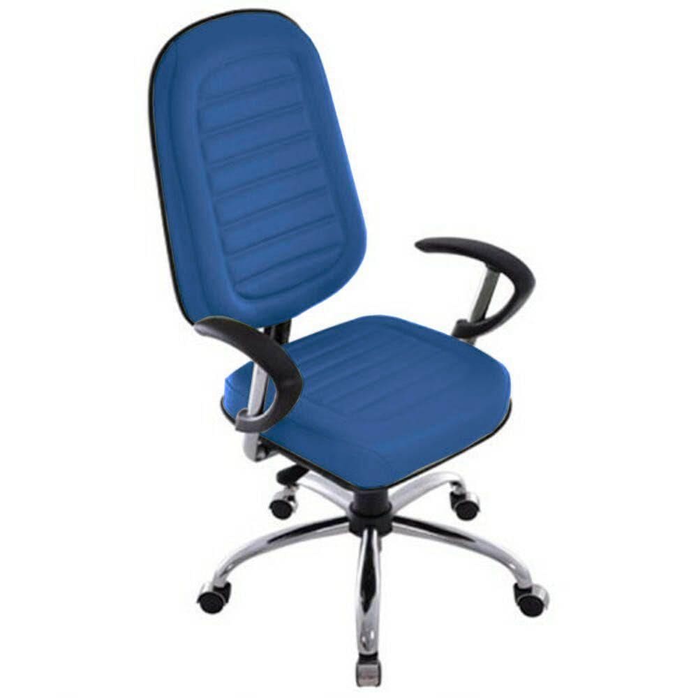 Cadeira Para Escritório Presidente Gomada Linha Blenda Azul