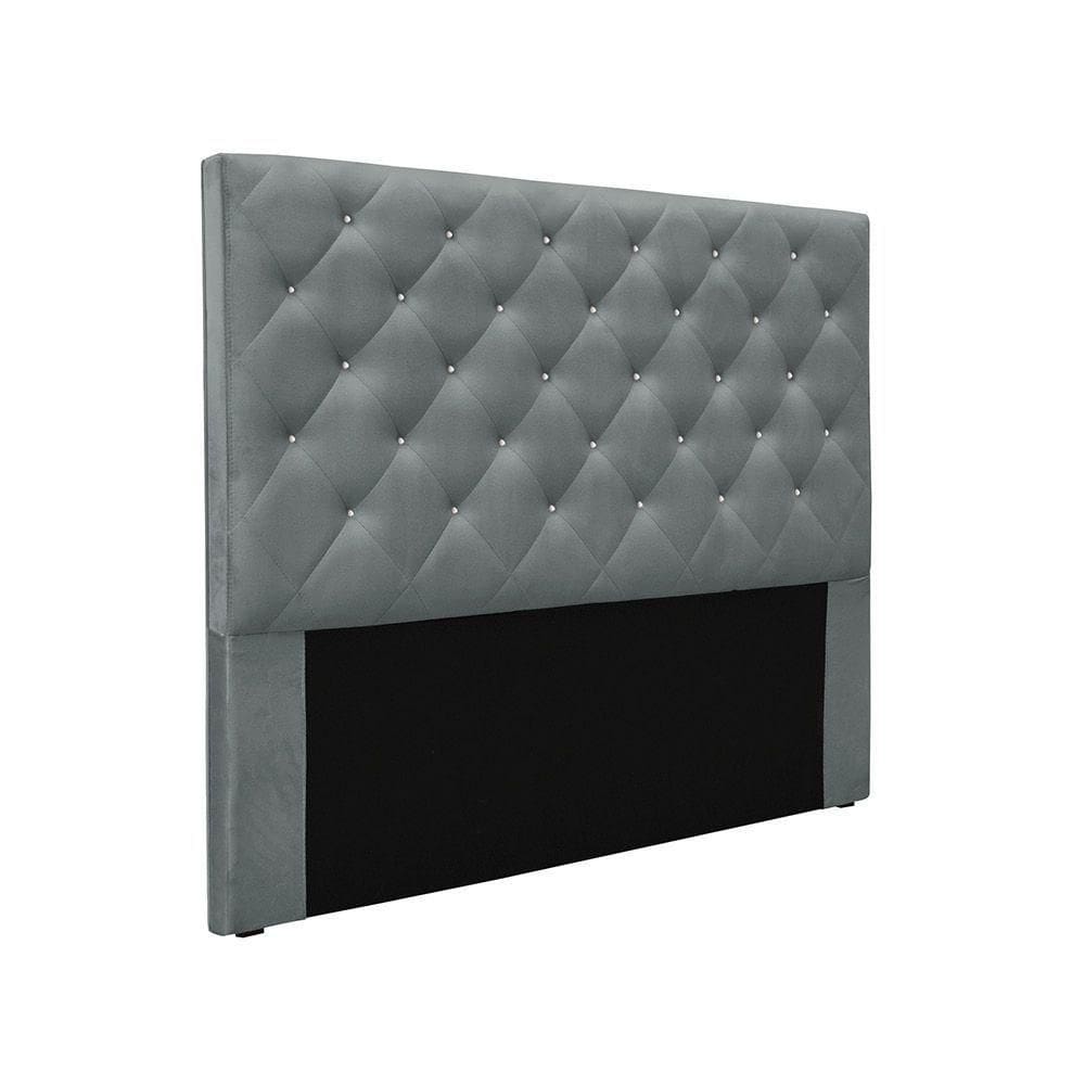 Cabeceira Cama Box Solteiro 90 Cm Tania Veludo S04 - D`rossi Cor Cinza