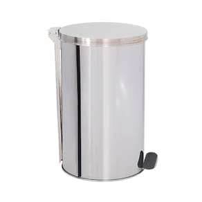 Lixeira em Aço Inox 40L Pedal Redonda