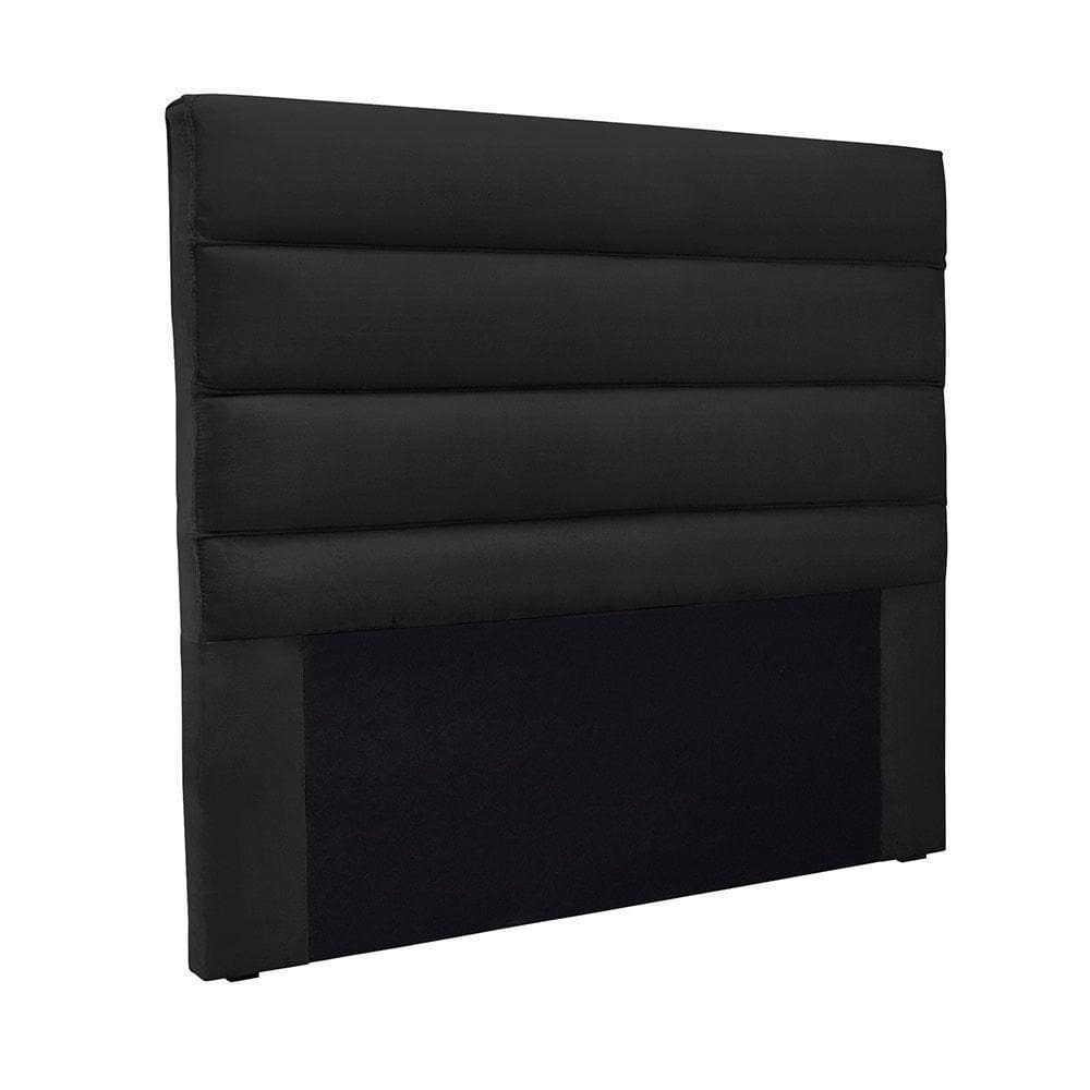 Cabeceira Cama Box King 195 Cm Arles Veludo Preto S04 - D`rossi