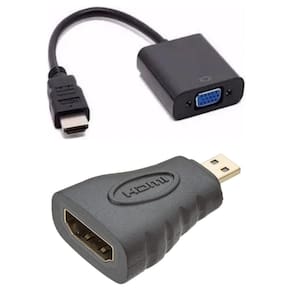 Conversor Hdmi X Vga + Adap Hdmi F X Micro Hdmi M - Tebera