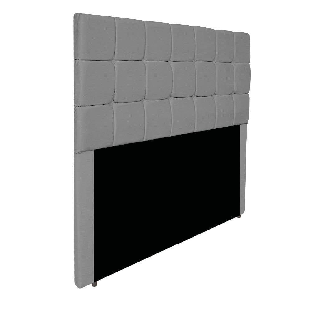 Cabeceira Estofada Manchester 160 Cm Queen Size Corano - Doce Sonho Móveis Cor Cinza