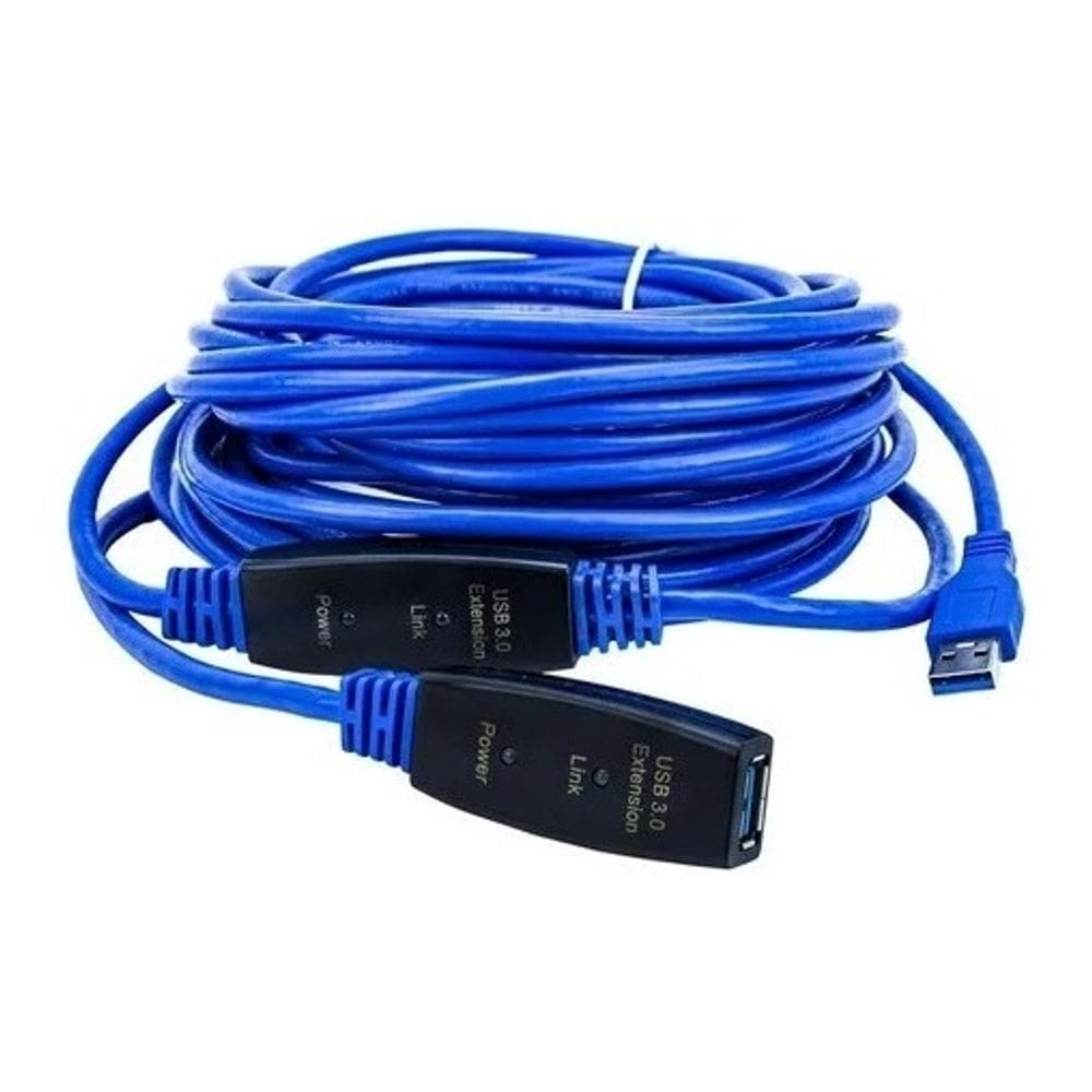 Cabo Extensor 10 Metros 3.0usb Macho Fêmea C/repetidor Sinal