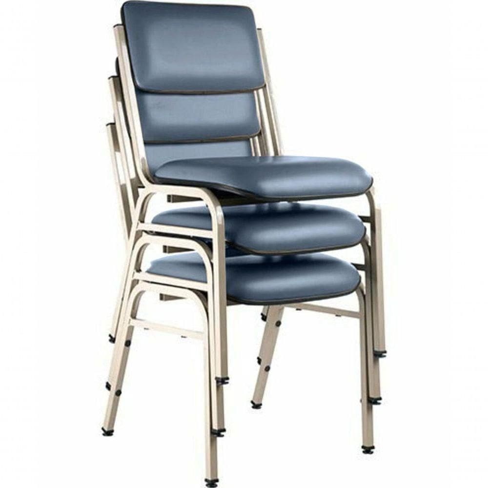 Kit Com 3 Cadeiras Para Auditórios Linha Hotel Smart Azul