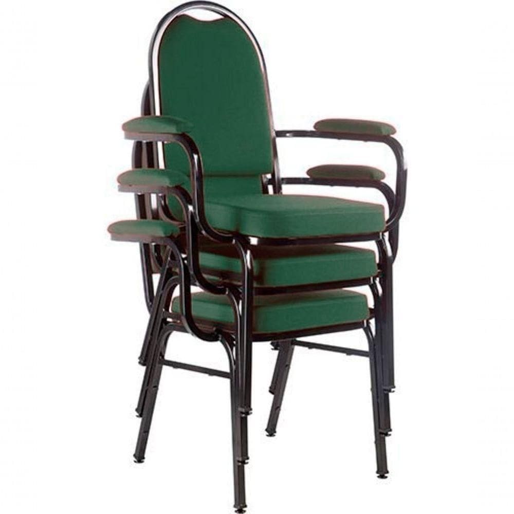 Kit Com 3 Cadeiras Para Auditório Linha Hotel Verde