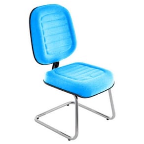 Cadeira Diretor Para Escritório Cromada Linha Blenda Azul