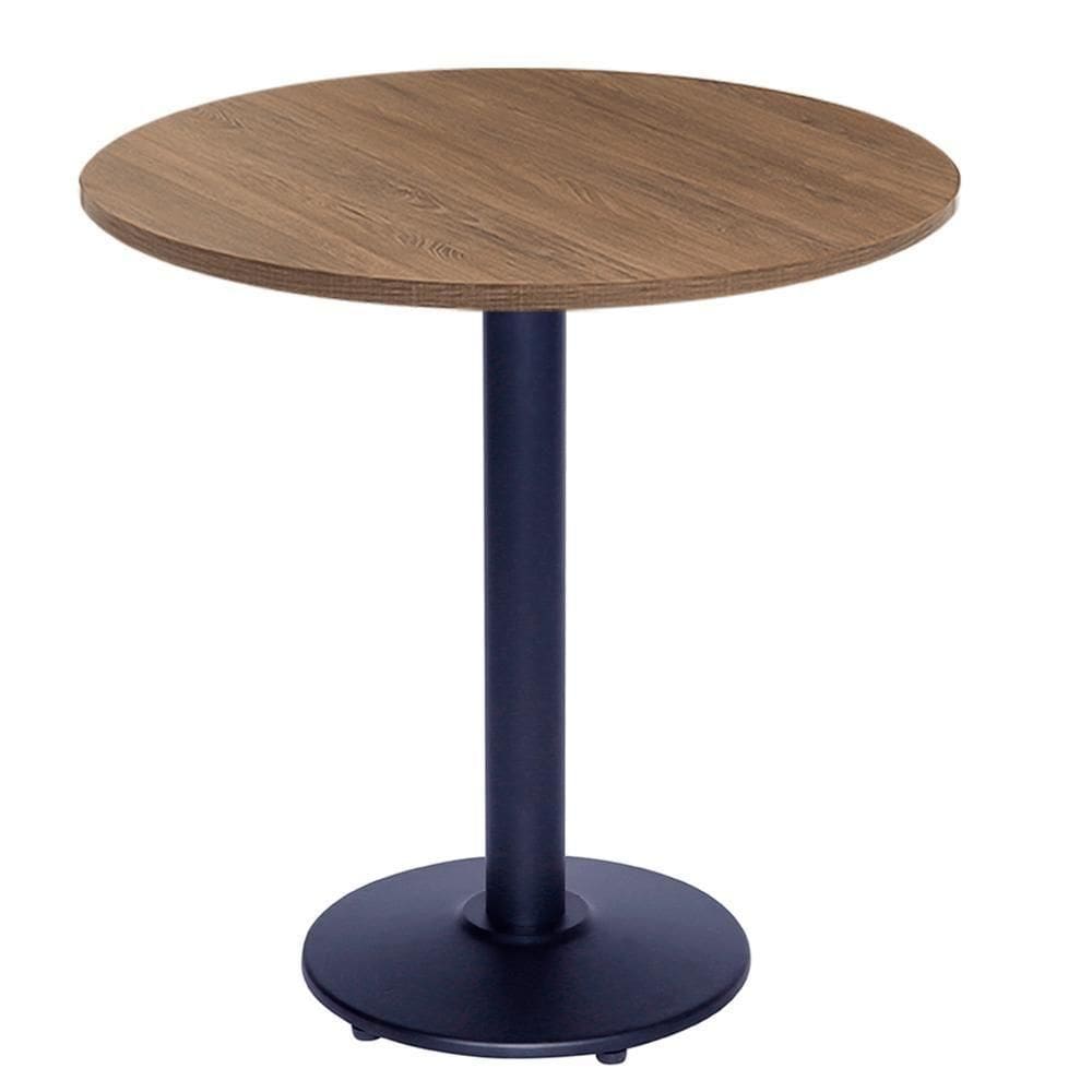 Mesa Bistrô Zeta 111,50 Cm (altura) Com Tampo Em Mdp Redonda 70 Cm Imbuia
