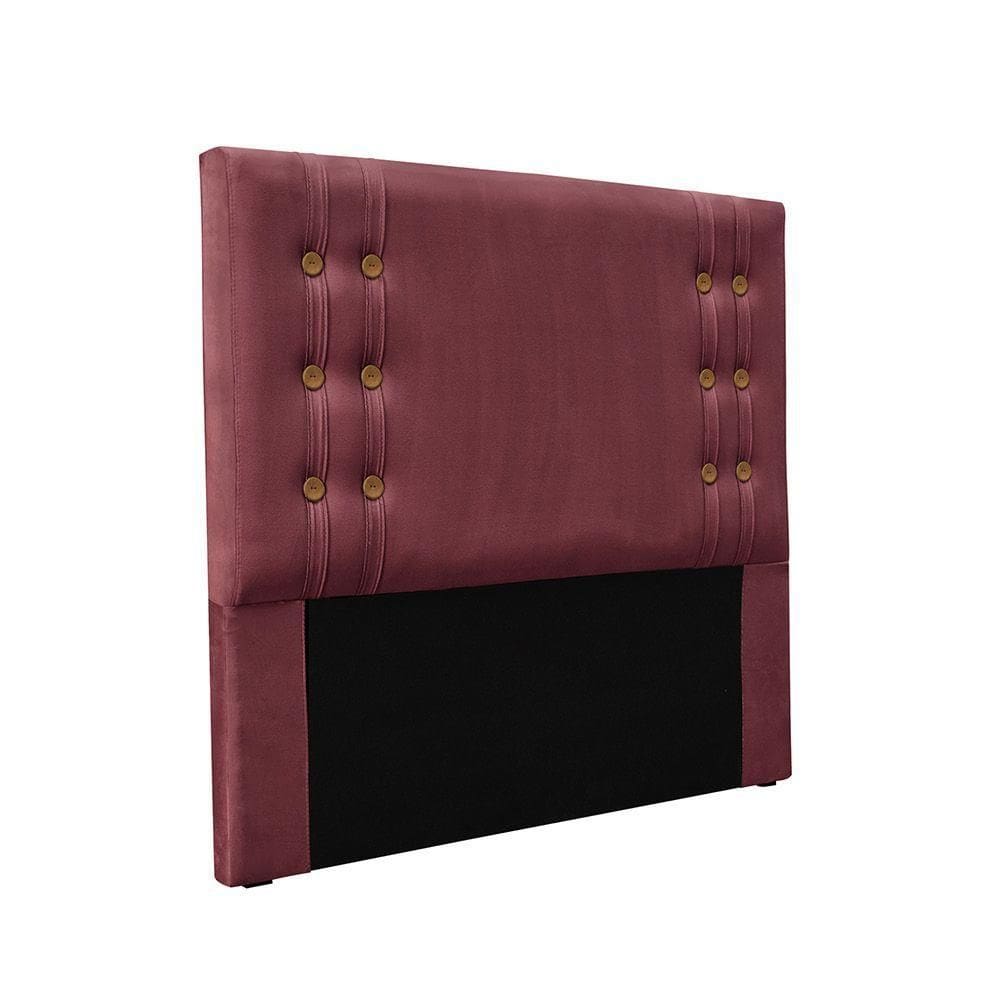 Cabeceira Cama Box King 195 Cm Gênova Veludo S04 - D`rossi Cor Vinho