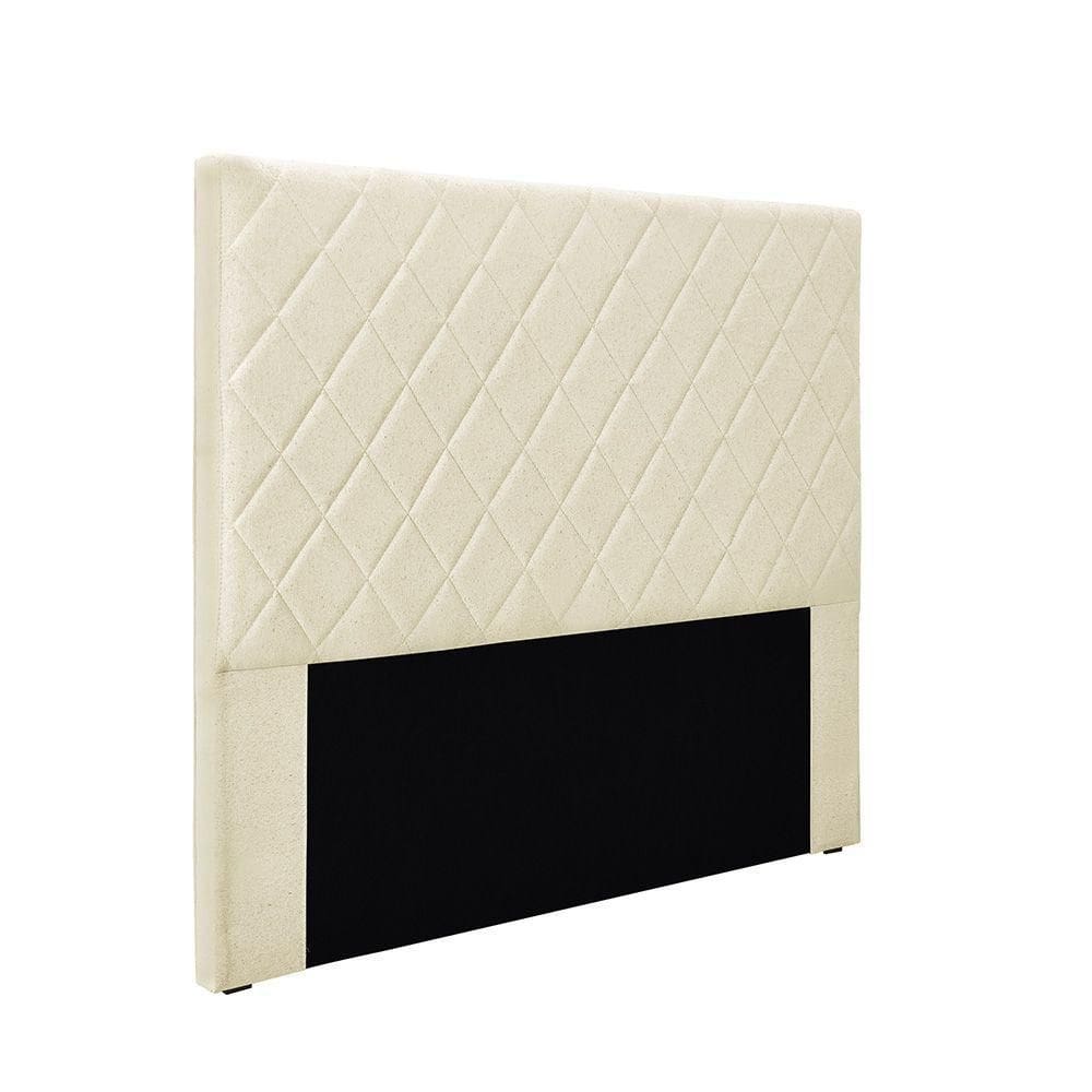 Cabeceira Cama Box Casal 140 Cm Dubai Linho S04 - D`rossi Cor Perola