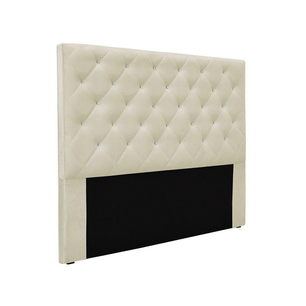 Cabeceira Cama Box Casal 140 Cm Tania Veludo Bege S04 - D`rossi