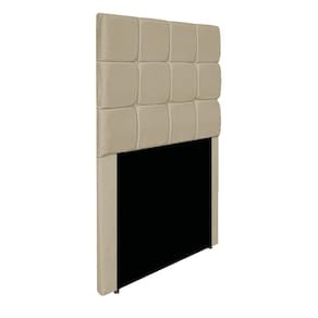 Cabeceira Estofada Manchester 90 Cm Solteiro Linho - Doce Sonho Móveis Cor Bege