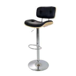 Banqueta Lux Wood Luxo Confortável Sala De Jantar Cozinha Preta Preto