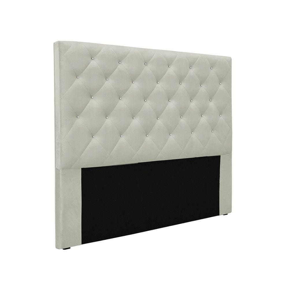 Cabeceira Cama Box Casal 140 Cm Tania Veludo Prata S04 - D`rossi