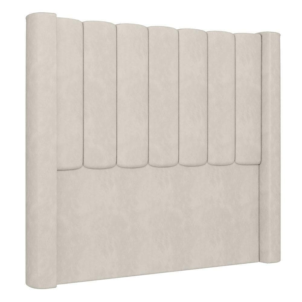 Cabeceira Casal Queen Cama Box 160cm Claire I02 Veludo Bege Mpozenato