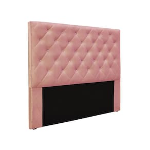 Cabeceira Cama Box Casal 140 Cm Tania Veludo S04 - D`rossi Cor Rosa