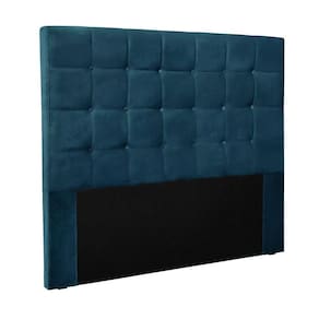 Cabeceira Cama Box Solteiro 90 Cm Verona Veludo Azul Marinho S04 - D`rossi
