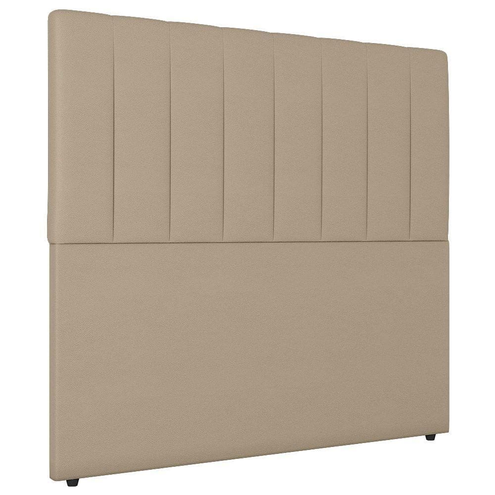 Cabeceira Cama Box Casal King Size Ivana 193cm Sintético Bege
