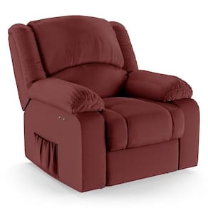 Poltrona Do Papai Reclinável Melim Power Touch Pu Vermelho Fh1 - D`rossi