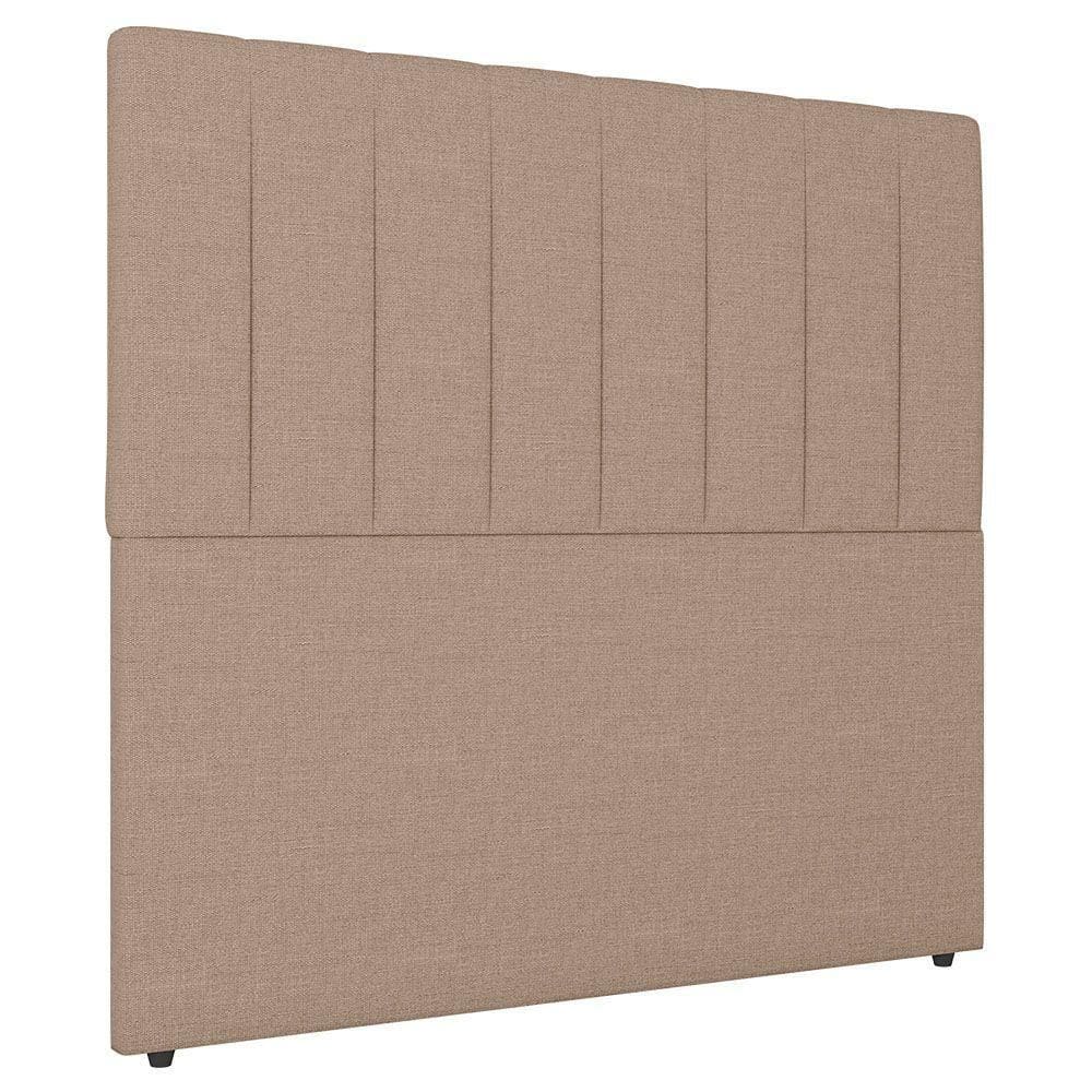Cabeceira Cama Box Solteiro Ivana 90cm Linho Bege