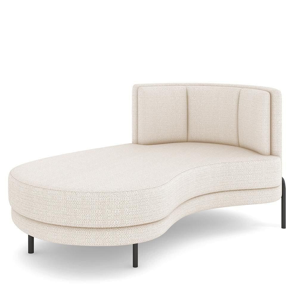 Sofá Chaise Longue Sala De Estar Living Lucca Esquerdo D02 Linho Cru D-461 - Lyam Decor