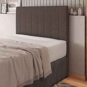 Cabeceira Cama Box Casal King Size Ivana 193cm Linho Marrom - Abmaza