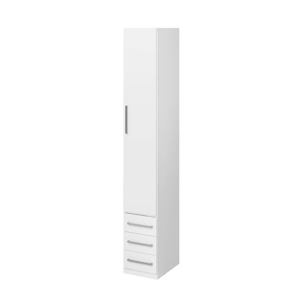 Guarda-roupa De 1 Porta Com 3 Gavetas 1232 Direito Branco