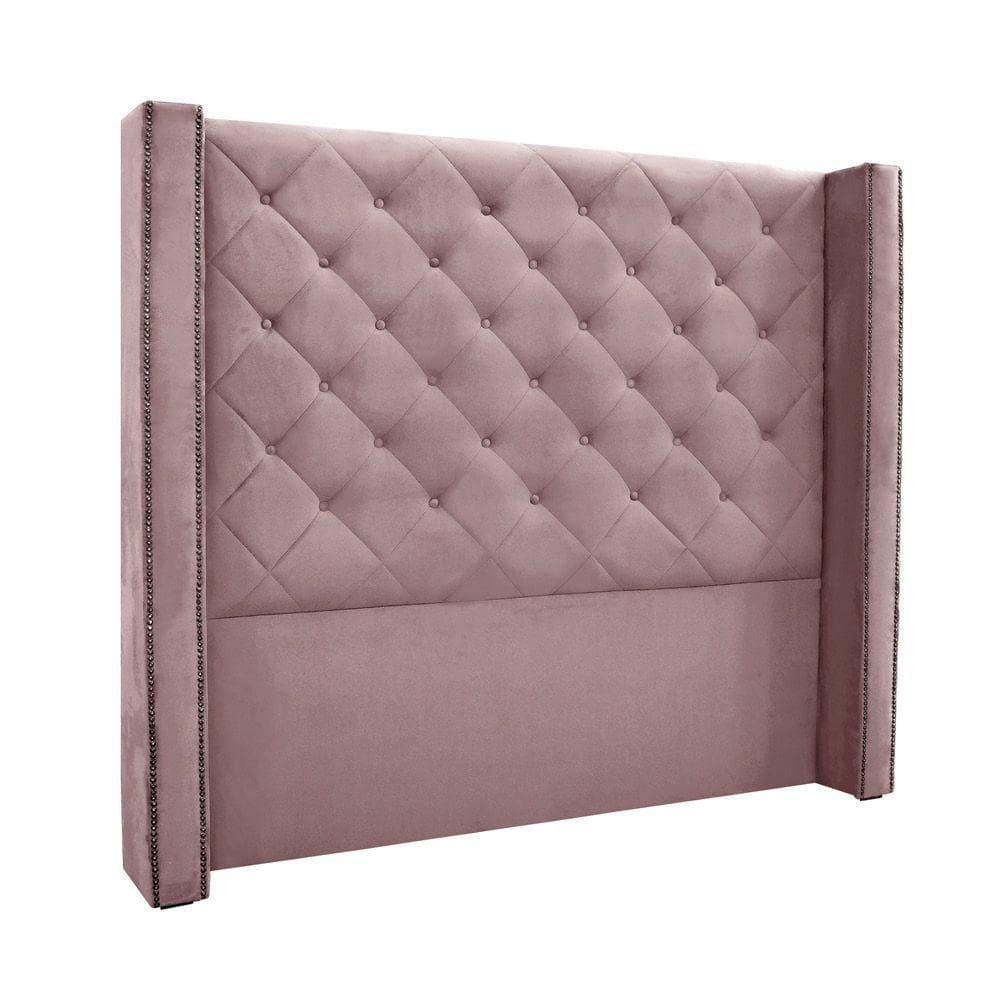 Cabeceira Cama Box King 195cm E Recamier Vicenza Veludo Lilás S04 - D`rossi