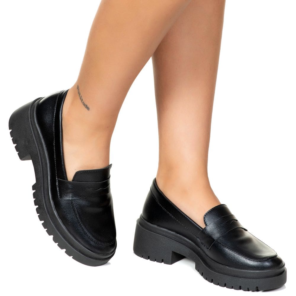Mocassim Feminino Tratorado Conforto Moderno Liso Estilo Shoes