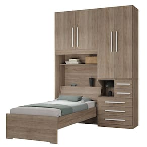 Dormitório De Solteiro Sem Cama 1225s Direito Castanho