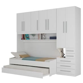 Dormitório De Solteiro Transversal 1326 Direito Branco