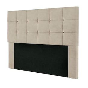 Cabeceira Cama Box Queen 1,60 Suede Julia Shop Das Cabeceira Bege