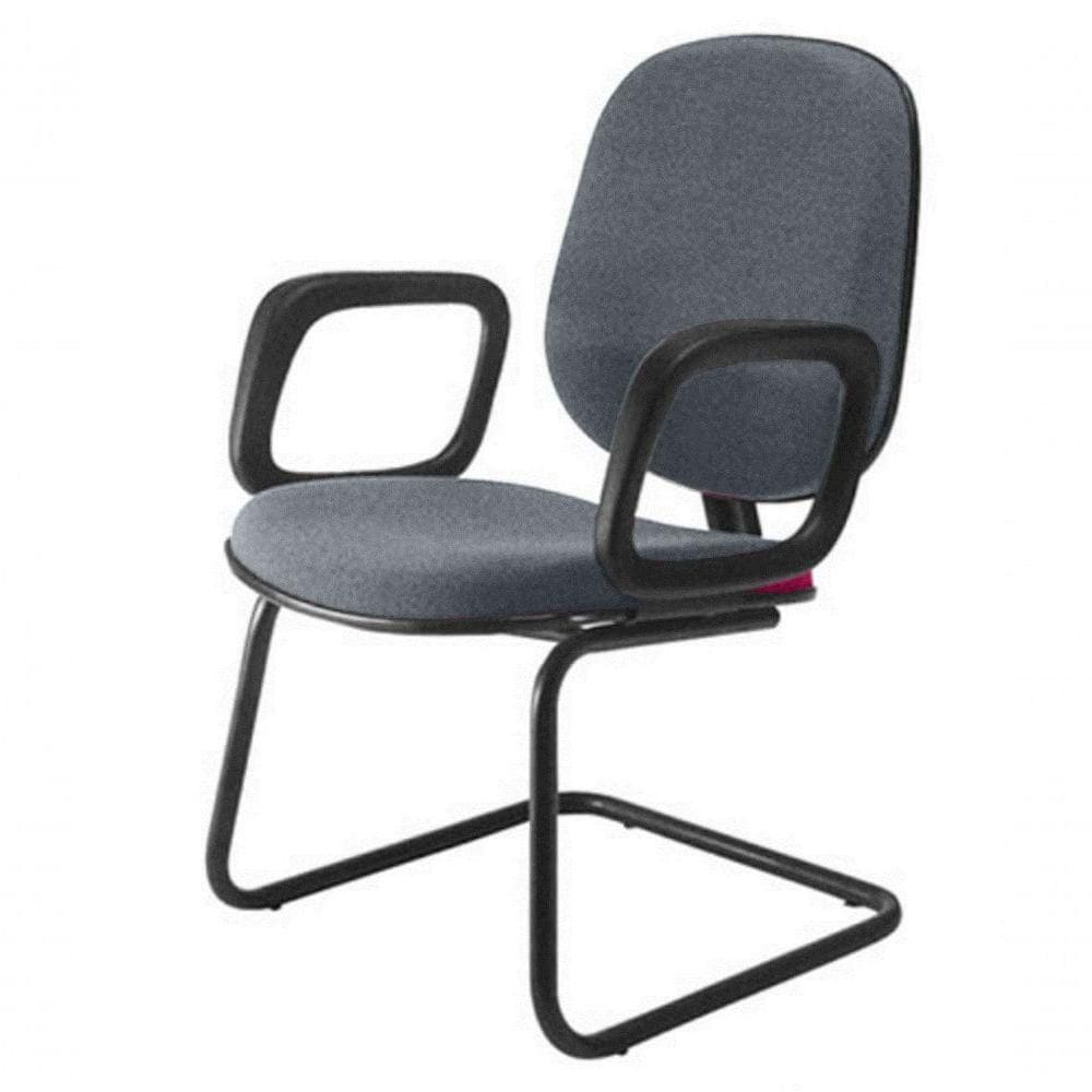Cadeira Diretor Interlocutor Para Escritório Linha Uno Cinza
