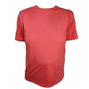 Camiseta Básica Masculina Plus Size G2 100% Algodão Laranja Coral Wolfgan