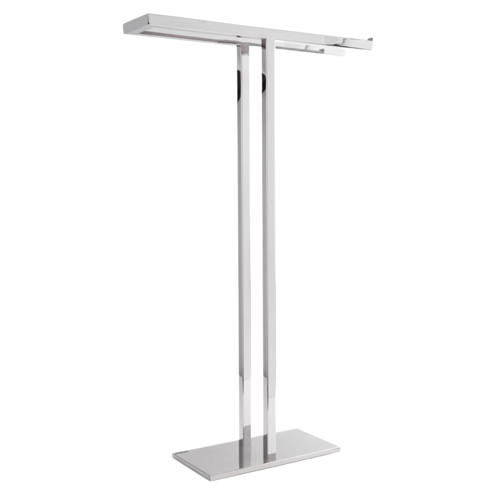 Toalheiro Porta Toalha De Piso Duplo Inox Cromado